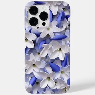パープルブルーホワイト3-D紙ルックブルーベル Case-Mate iPhone 14 PRO MAXケース