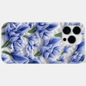 パープルブルーホワイト3-D紙ルックブルーベル Case-Mate iPhoneケース (裏面 (横))