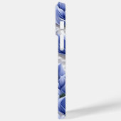 パープルブルーホワイト3-D紙ルックブルーベル Case-Mate iPhoneケース (裏面 / 左)