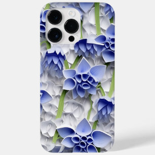 パープルブルーホワイト3-D紙ルックブルーベル Case-Mate iPhone 14 PRO MAXケース