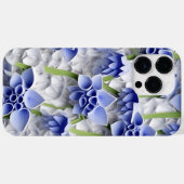 パープルブルーホワイト3-D紙ルックブルーベル Case-Mate iPhoneケース (裏面 (横))