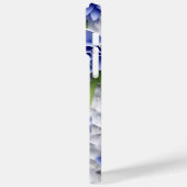 パープルブルーホワイト3-D紙ルックブルーベル Case-Mate iPhoneケース (裏面 / 左)