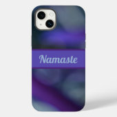 パープルブルーボホシック抽象芸術名 Case-Mate iPhoneケース (裏面)