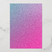 パープルブルーマスカレードパーティードレスキンセアニェラ 箔招待状 (裏面)