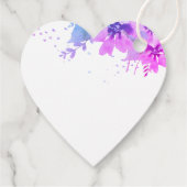 パープルブルーミング結婚の感謝メッセージカード フェイバータグ (裏面)