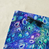 パープルブルーミントピーコックフェザー ビーチタオル (インサイチュ)