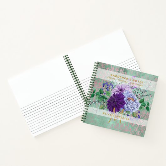 パープルブルームガーデナーズジャーナル　種まき　植え付け ノートブック (内部)