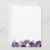 パープルブルームグリーン幾何学モダンウェディング 招待状 (裏面)