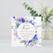 パープルブルームーヴヴィオラ春フローラブライダルシャワー 招待状 (スタンド正面)