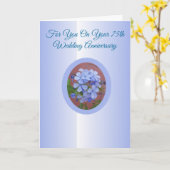 パープルブルーム オーダーメイド 75周年 結婚記念日 カード (黄色い花)