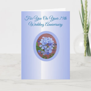 パープルブルーム オーダーメイド 75周年 結婚記念日 カード