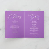 パープルブルーモダンカスケーディングアートウェディングプログラム プログラム (内部)