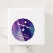 パープルブルーモダンスターデイビッドバー(ユダヤ教の)バル・ミツバーヘブライ語 フェイバータグ (インサイチュ)