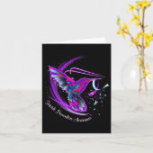 パープルブルーリボン自殺防止認識度1 カード (黄色い花)