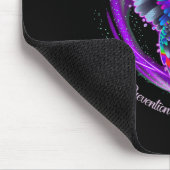 パープルブルーリボン自殺防止認識度1 マウスパッド (コーナー)