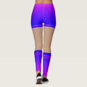 パープルブルーレギンスフェイクショーツソックスあなたの色 レギンス (裏面)