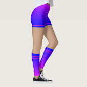 パープルブルーレギンスフェイクショーツソックスあなたの色 レギンス (右)