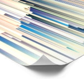 パープルブルーレッドウォーターフォールロック抽象芸術アート ポスター (角)