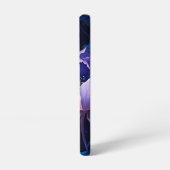 パープルブルーロータスダークフローラ電話ケース SAMSUNG GALAXYケース (左側面)