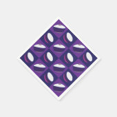 パープルブルー料理ボウルキッチンパーティー スタンダードカクテルナプキン (角)