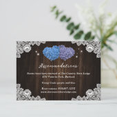 パープルブルー結婚ズホテルアコモデーションカード エンクロージャーカード (スタンド正面)