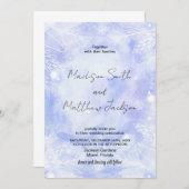 パープルブルー結婚式招待状 招待状 (正面/裏面)