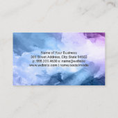 パープルブルー色相 | 水色芸術的 名刺 (裏面)