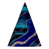 パープルブルー銀河系ネブラアガテグリッターグラム#1 パーティーハット (左)