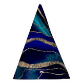 パープルブルー銀河系ネブラアガテグリッターグラム#1 パーティーハット (右)