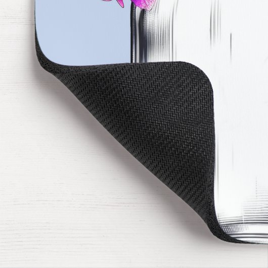 パープルブルー鮮やかピンクアジサイフローラ マウスパッド (コーナー)