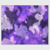 パープルブルー&モダンカッコいいエレガントデザイン ラッピングペーパー (フラット)