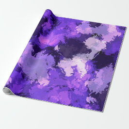 パープルブルー&モダンカッコいいエレガントデザイン ラッピングペーパー