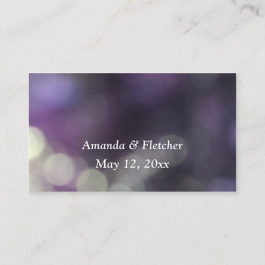 パープルブルー《写真》ぼけ味ライト32の結婚Webサイトアドレス エンクロージャーカード (裏面)