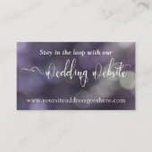 パープルブルー《写真》ぼけ味ライト32の結婚Webサイトアドレス エンクロージャーカード (正面)