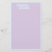 パープルブルー 小規模ビジネス 便箋 (裏面)