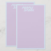 パープルブルー 小規模事業 便箋 (正面/裏面)