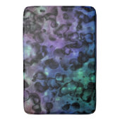 パープルブルーNティール（緑がかった色）抽象芸術泡バスマット バスマット (正面縦)