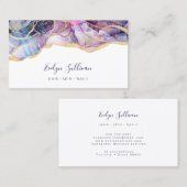 パープルブルーopalデザイン名刺 名刺 (正面/裏面)