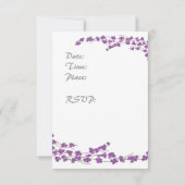パープルブロッサムの誕生日パーティーへの招待 招待状 (裏面)