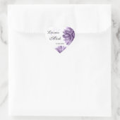 パープルブロッサム救デイジー結婚日付 ハートシール (バッグ)