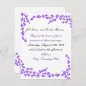 パープルブロッサム結婚式招待状 招待状 (正面/裏面)