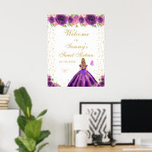 パープルブロンドヘアガールSweet sixteenへようこそ ポスター (ホームオフィス)