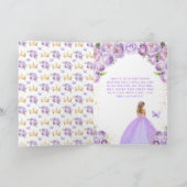 パープルブロンドヘアガールSweet sixteen誕生日 カード (内部)