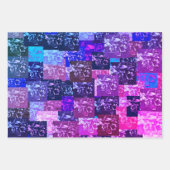 パープルブロークン製包装紙 ラッピングペーパーシート (正面3)