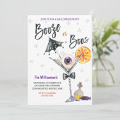 パープルブーまたはブーズハローウィンパーティ招待状 招待状 (スタンド正面)