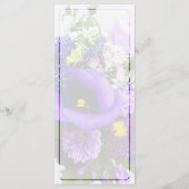 パープルブーケW Lilies & Delphiniumのメ結婚ニュー メニュー (裏面)