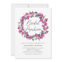 パープルブーゲンビリアリースブライダルルンチョン