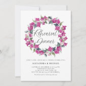 パープルブーゲンビリアリースリハーサルディナー 招待状 (正面)