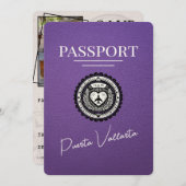 パープルプエルタバラルタパスポート セーブザデート (正面/裏面)