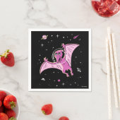パープルプテロダクティルディノスイン宇宙 スタンダードカクテルナプキン (インサイチュ)